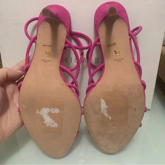 Veronica Beard Aneesha Suede Strappy Sandal in Pink Size 10 NEW - Picture 9 of 13